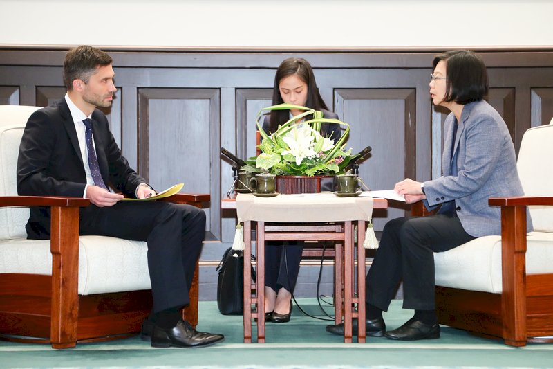 總統：台灣重視與歐盟共享價值 有能力意願貢獻國際