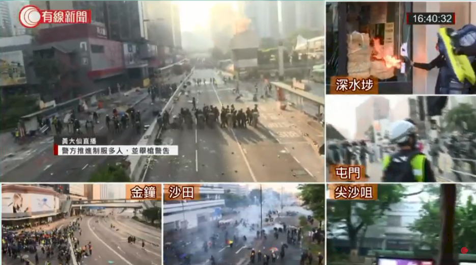 港民六區開花 警方黃大仙站發射催淚彈
