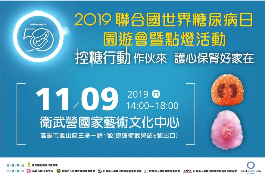 響應2019年世界糖尿病日 國健署籲定期測血糖