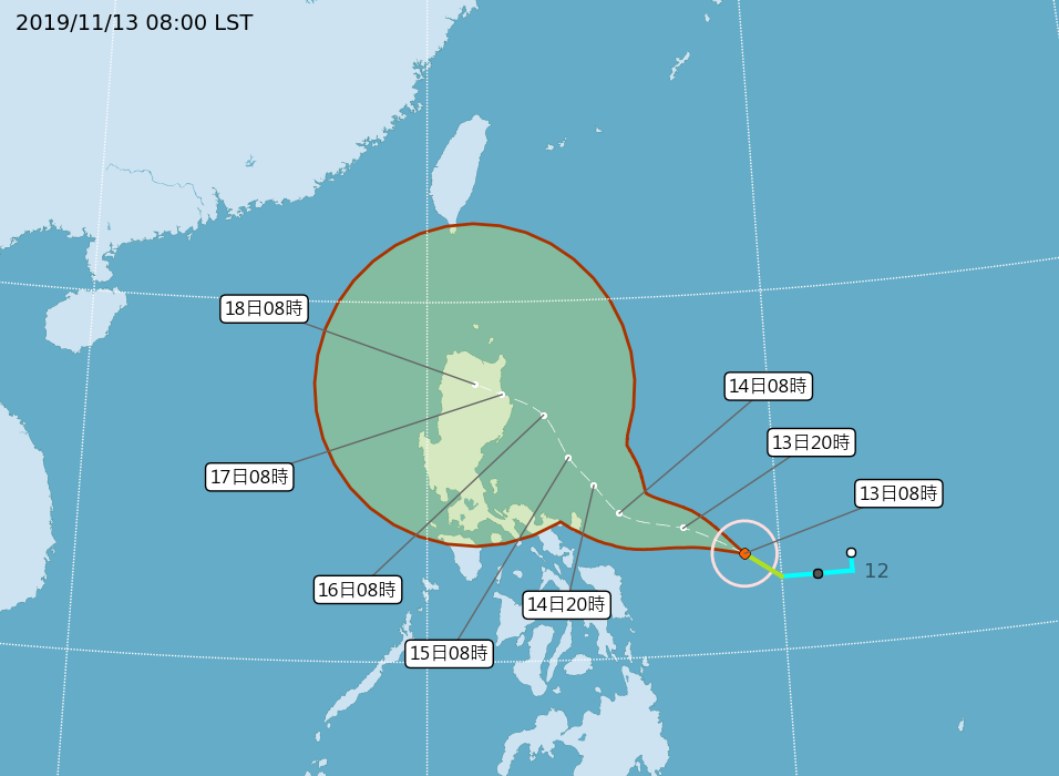 海鷗颱風生成 對台無直接影響