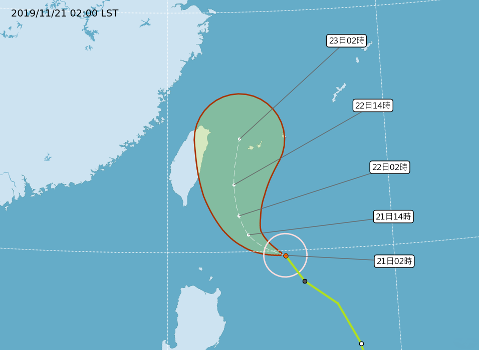 鳳凰發海警機率低 大台北基宜大雨特報