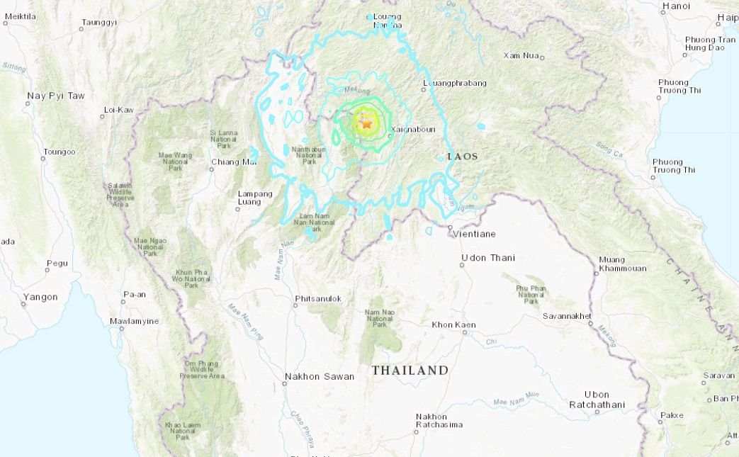 USGS：泰國6.1地震 深度10公里