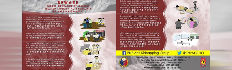 中國人涉賭綁架案年增逾倍 衝擊菲國治安