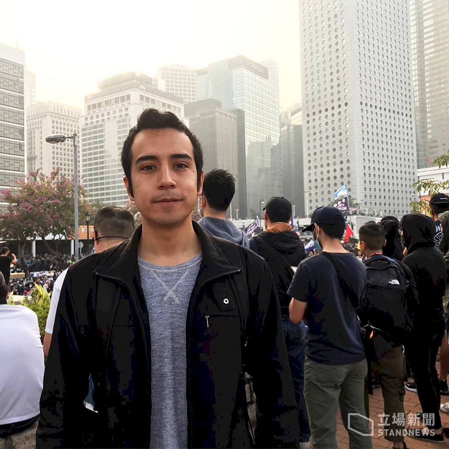 參與聲援維族集會　美國人Steven：港人啟發世界抗爭者