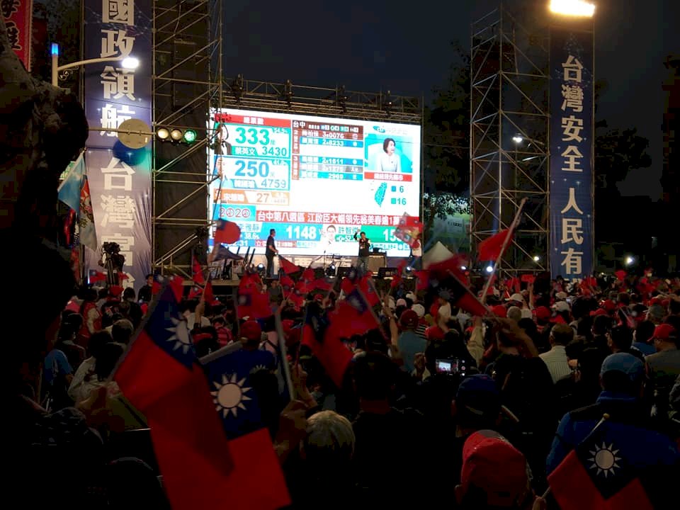 韓國瑜得票一路落後 支持者沉重但保持信心
