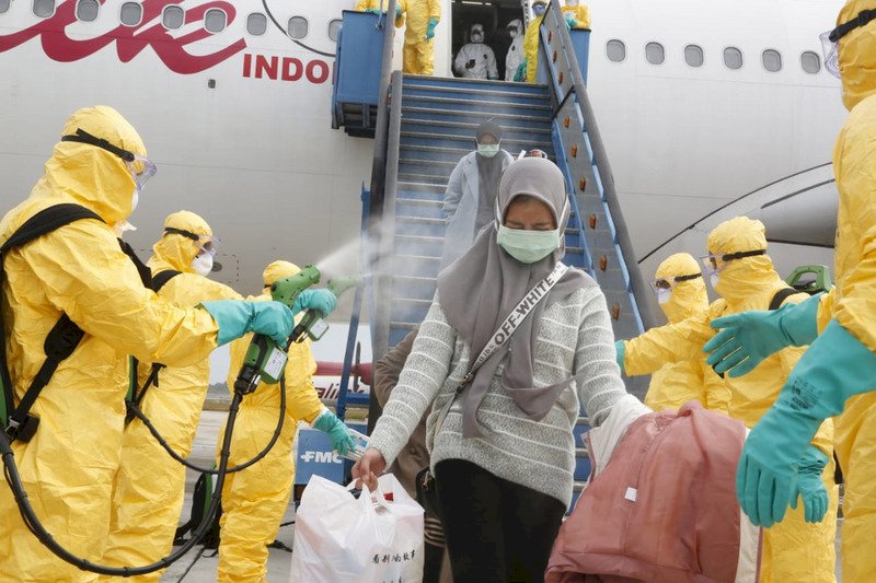 印尼完成武漢撤僑 安置納土納縣軍醫院隔離2週