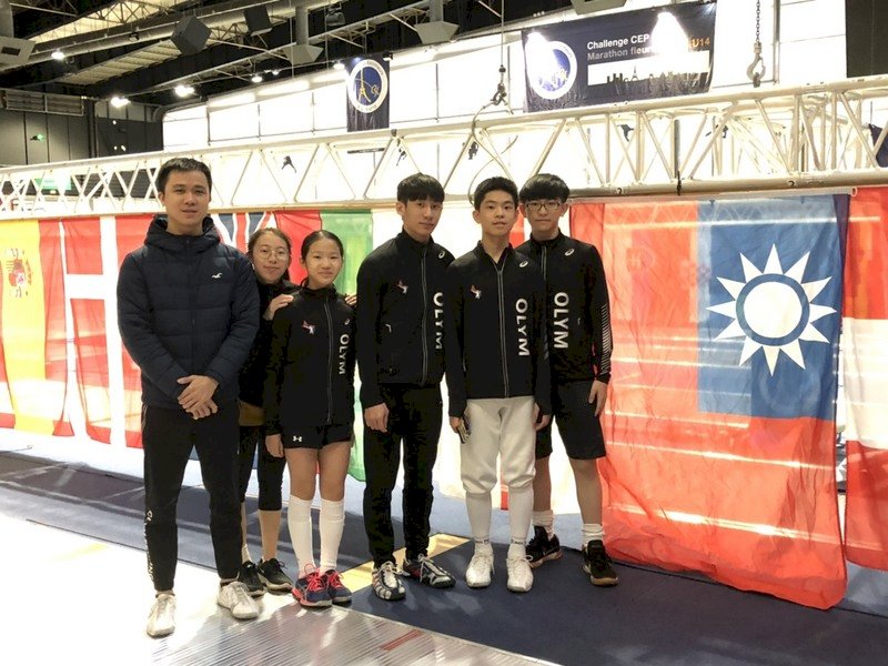 巴黎鈍劍挑戰賽台灣奪銀 小選手爭取懸掛國旗成功