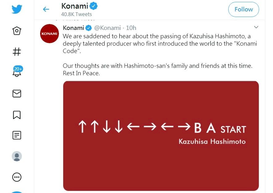 Konami Code之父辭世 上上下下左右左右BA傳世