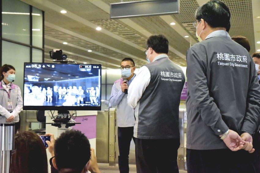 機捷紅外線熱像測溫啟動 航廈耳溫逾38度恐拒載