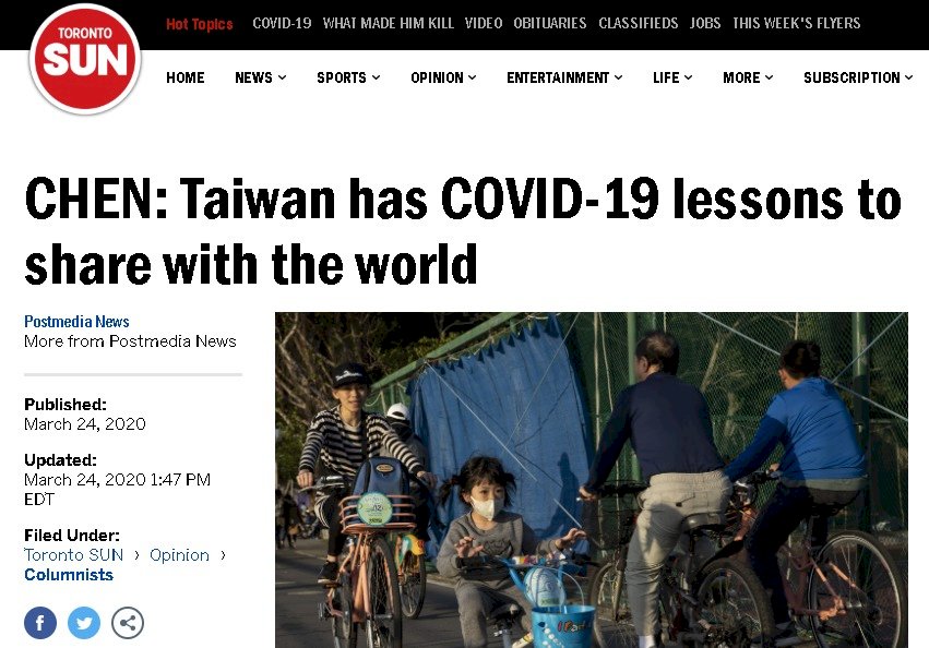 駐加代表：與加拿大合作抗疫 台灣準備好了