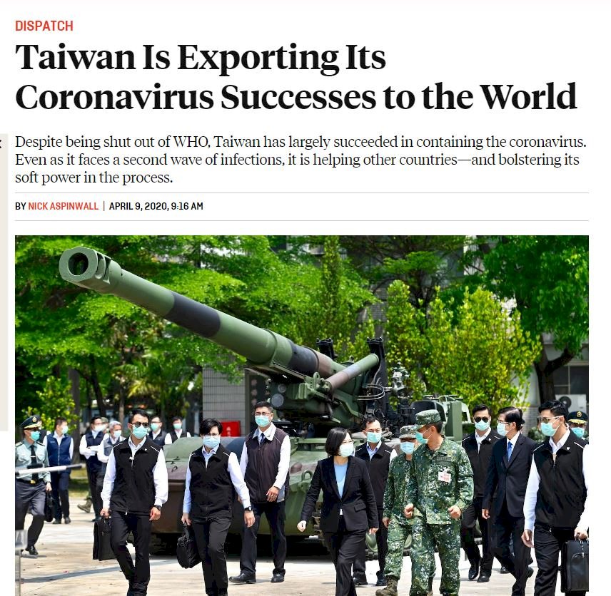 全民向心力 美媒：台灣防疫成功經驗輸出全球
