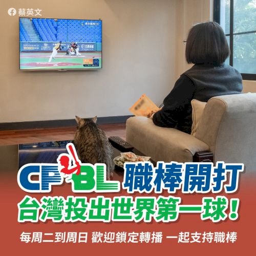 挺職棒 蔡總統約疫情過後球場見