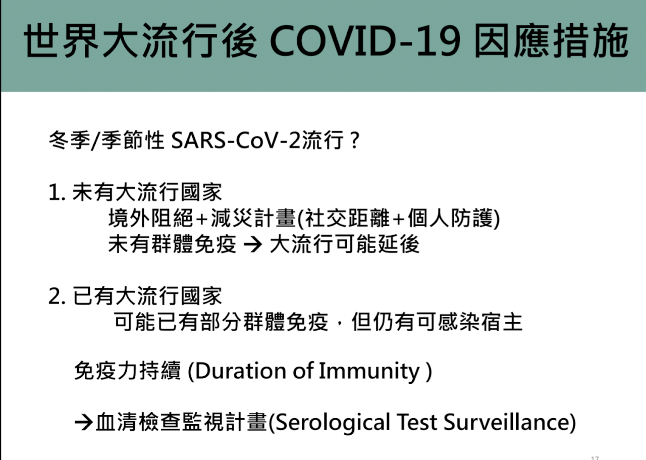 專家：冬天大流行不太可能消失 台灣應加快科技防疫