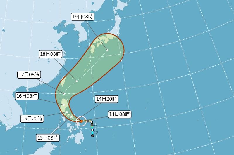 中颱黃蜂暴風圈大  氣象局不排除發海警