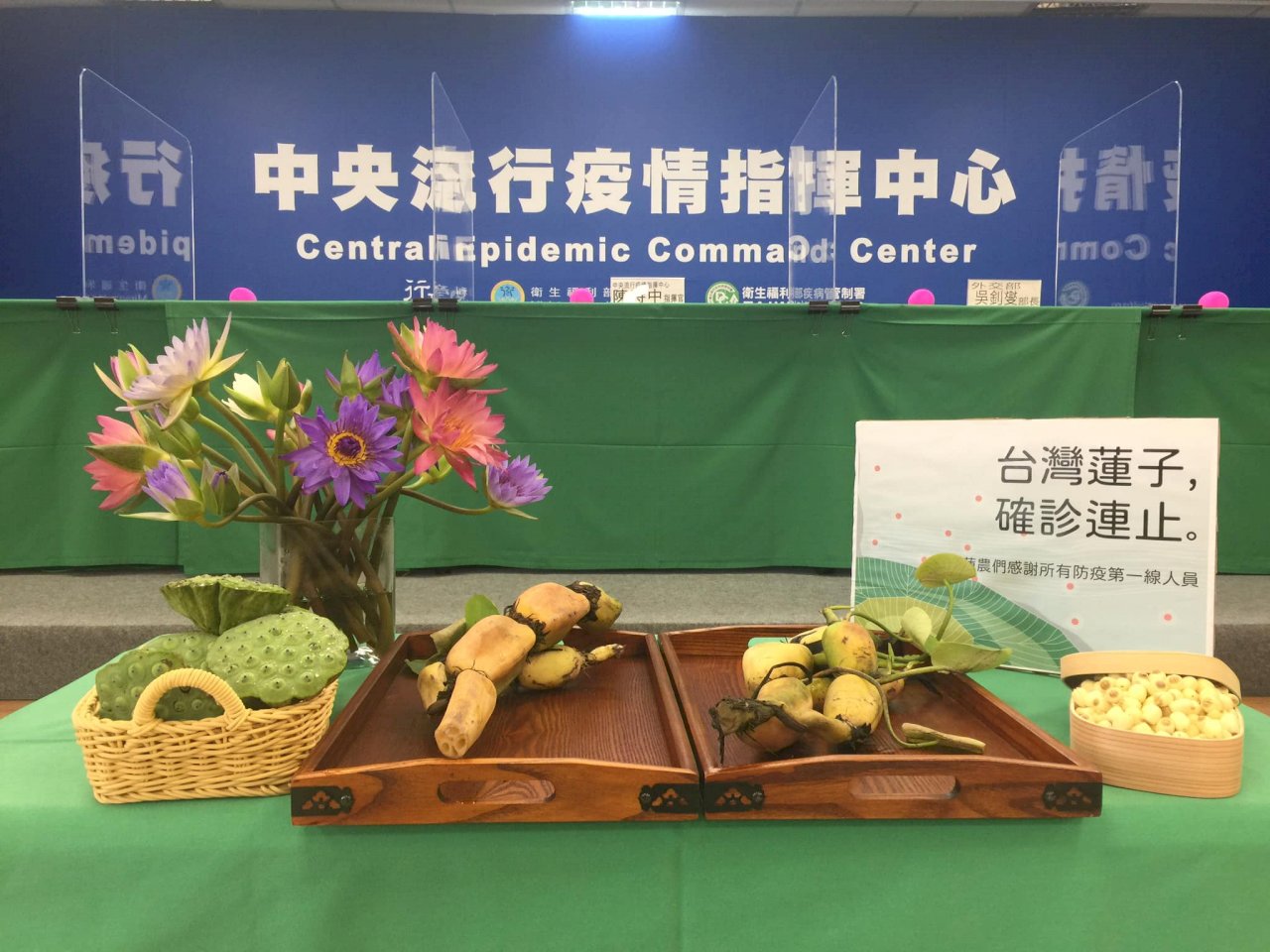 台灣農民送蓮子　陳時中感謝也盼疫情「連止」