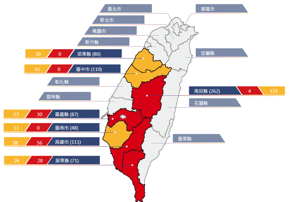 雨下不停 土石流紅色警戒增至118條