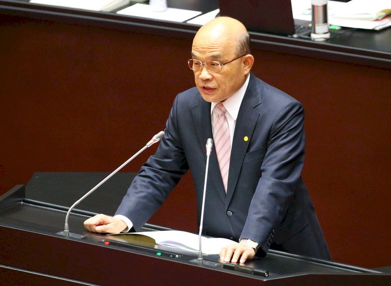 蘇揆施政報告：密切關注香港情勢、提供必要人道協助