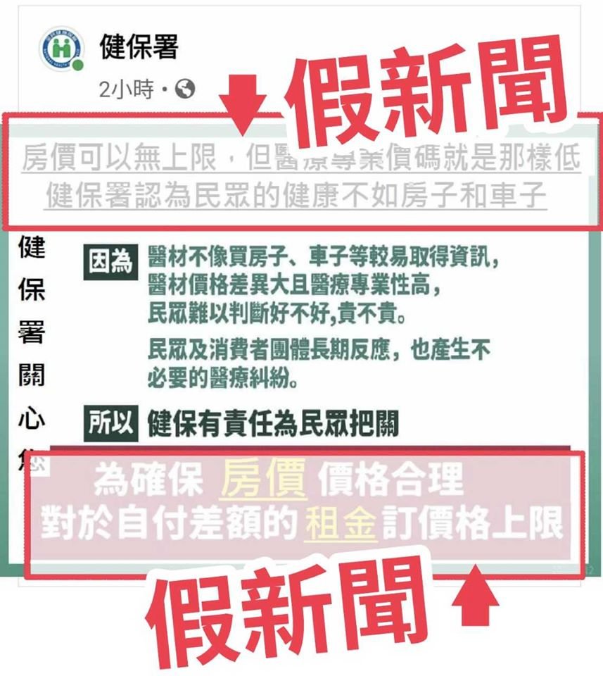 醫材給付上限懶人包遭惡意變造 健保署籲勿傳假訊息