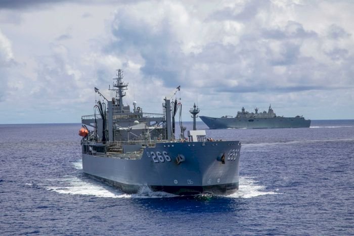 一度對峙！澳洲艦隊在南海遭遇中國軍艦近距離對峙