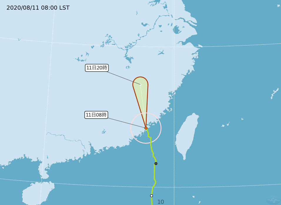 米克拉登陸福建  雲林以南台東須防強降雨