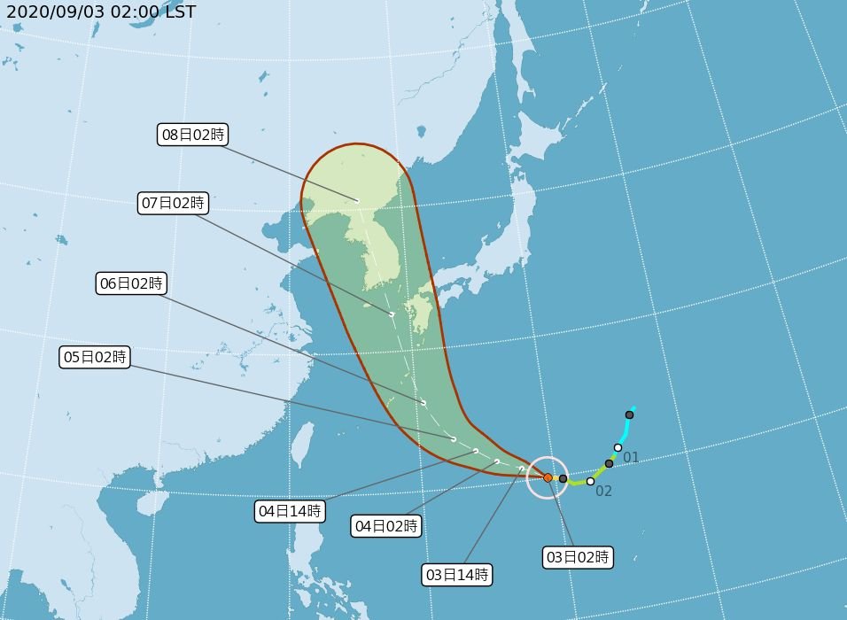 全台有雨局部雨勢大 海神轉中颱持續增強朝日韓