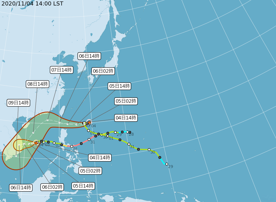 颱風閃電明有機會發布海警 週五東部南部明顯降雨