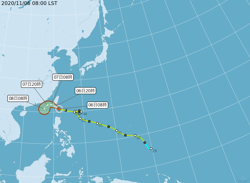 「閃電」暴風圈10時觸陸 氣象局估晚間通過台灣南端