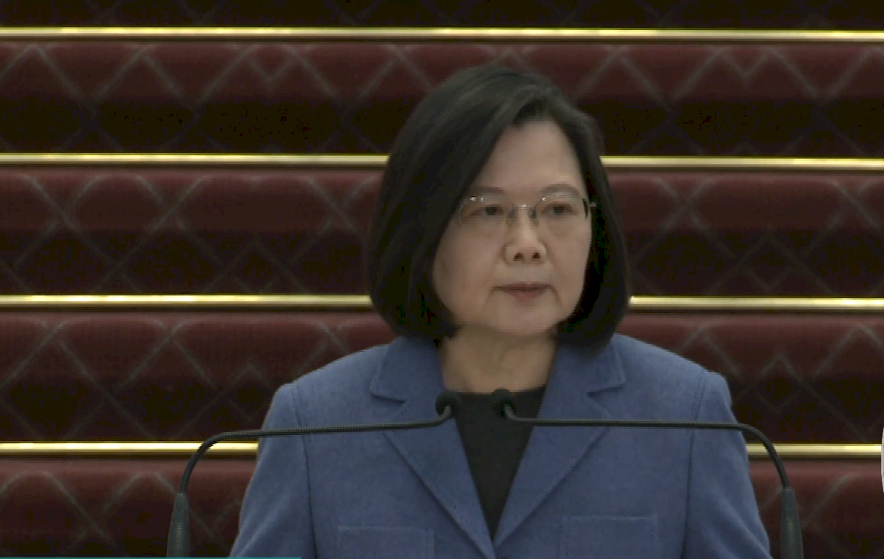 總統：盼疫情獲控制後 兩岸人民恢復正常交流