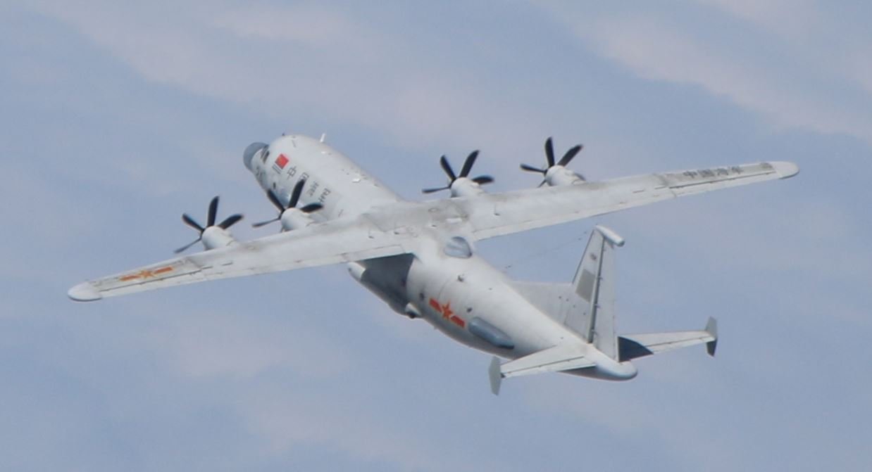 共軍1架運8技術偵察機擾台  空軍廣播驅離