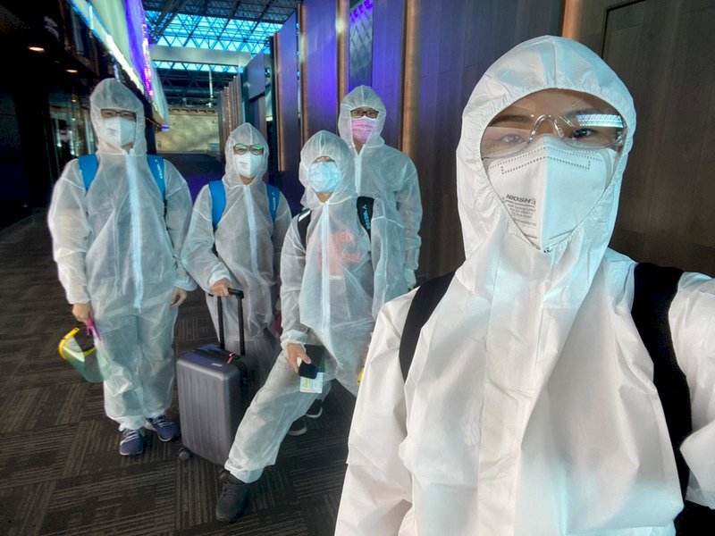 疫情下出征亞洲公開賽  戴資穎搭機全副武裝
