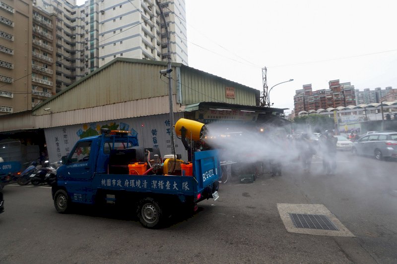 桃園仲平黃昏市場列足跡  業者：已大消毒