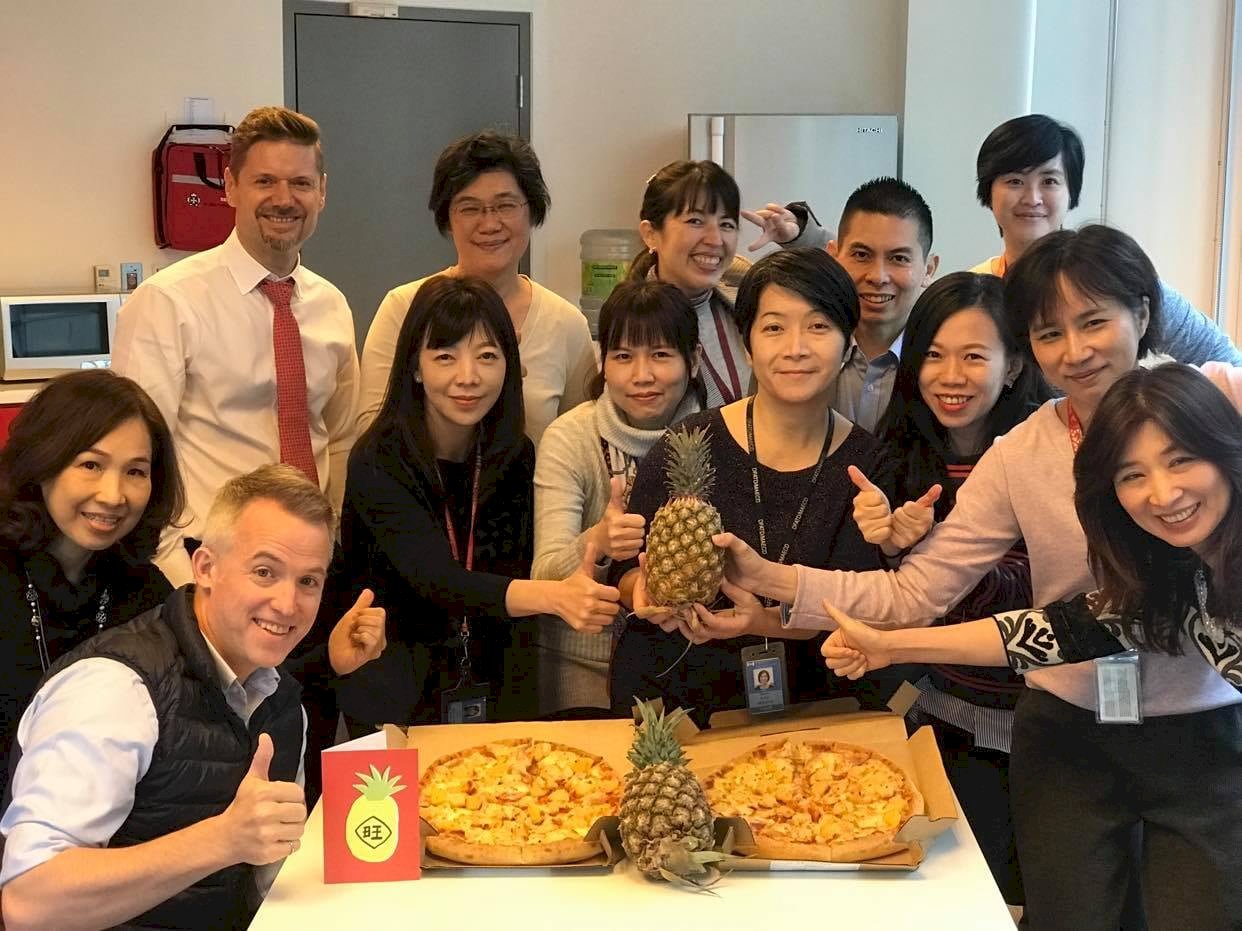 加入挺台農陣營 美加駐台單位發鳳梨圖文支持