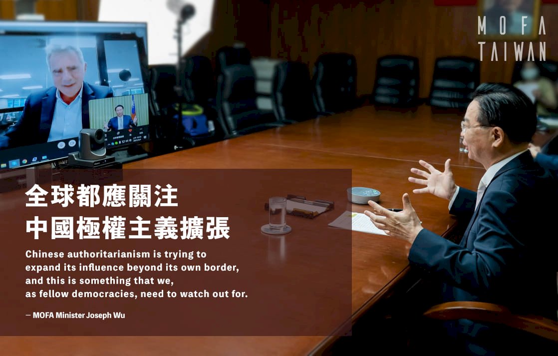 吳釗燮：台處中國威權擴張最前線 盼民主國家相挺