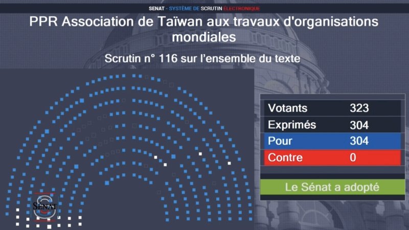 法參議院挺台參與國際 總統府致謝 盼國際聽見「Let Taiwan Help」心聲