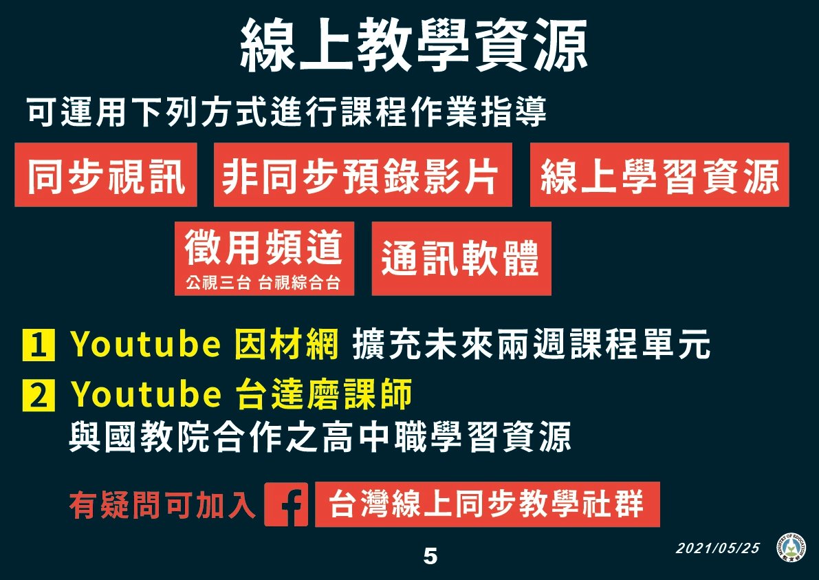 停課延長／教部：親師生線上別互相逼太緊 暑假不會延後放