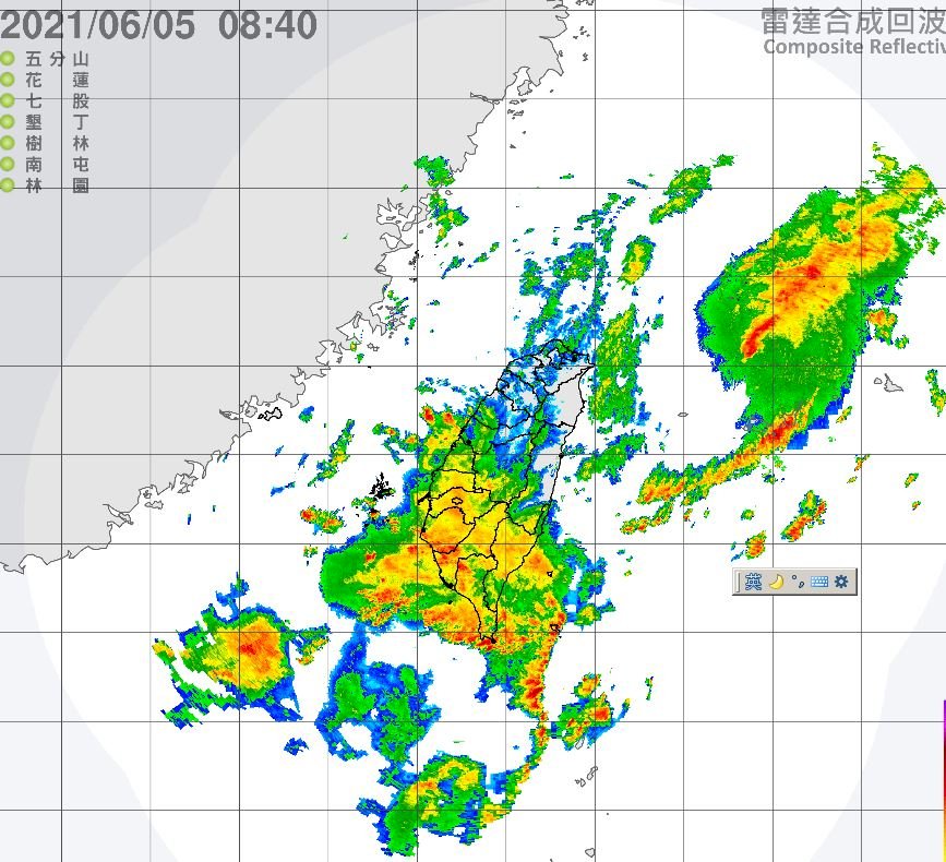 滯留鋒面影響 中南部8縣市豪雨大雨特報