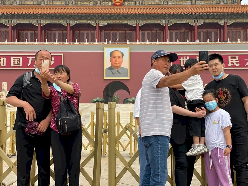 中共建黨百年在即  天安門週末舉行慶典演練
