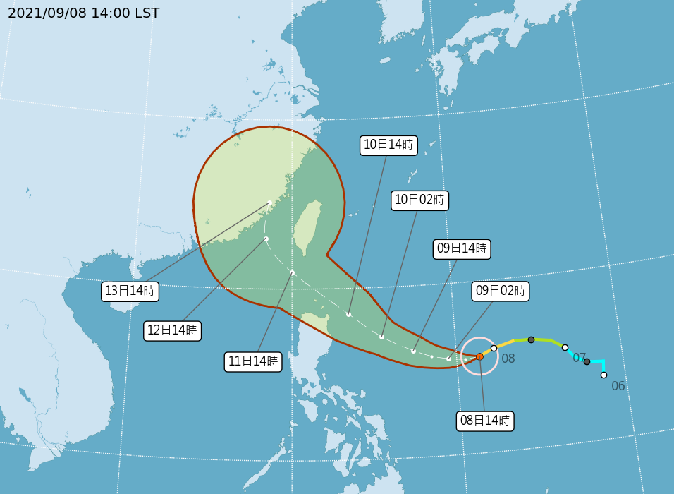 颱風璨樹升格強颱 最快9日晚間發海警