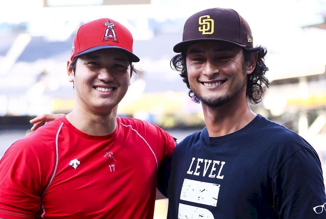 大谷翔平達比修有相見歡 大聯盟IG秀合影