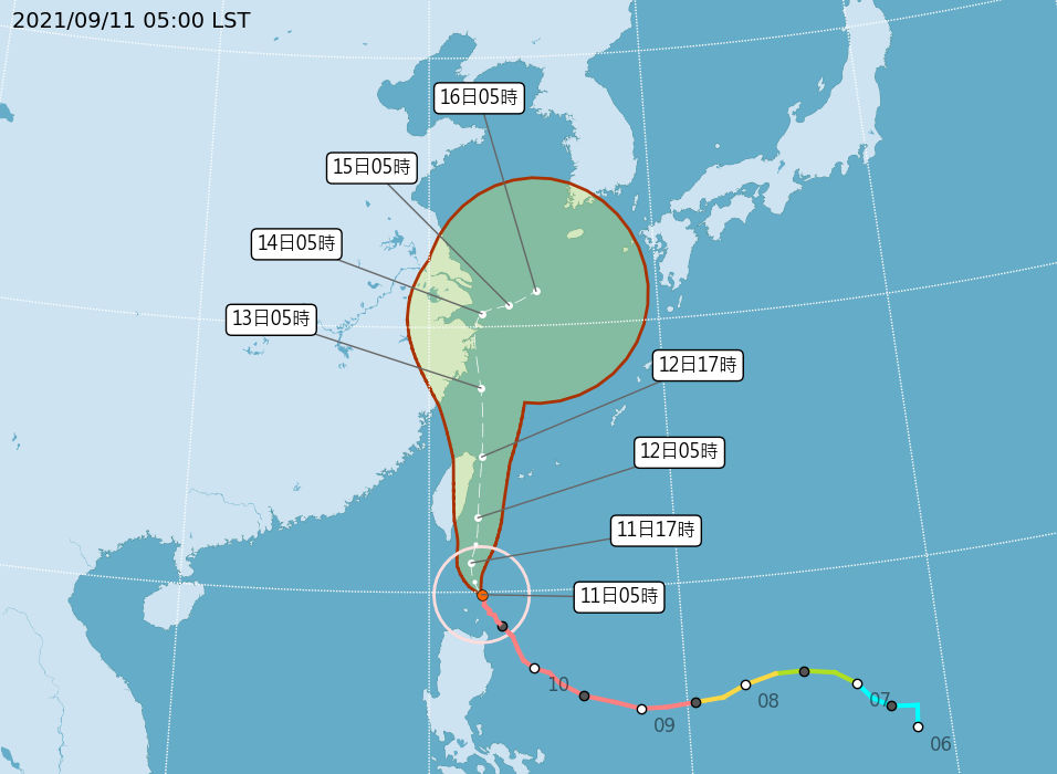 璨樹暴風圈進入巴士海峽 花東高屏恆春半島警戒