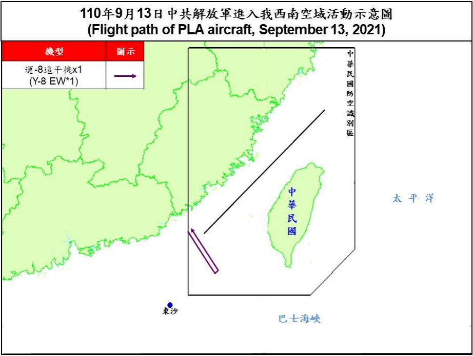 共軍1架運8遠干機擾台 空軍兵力應對