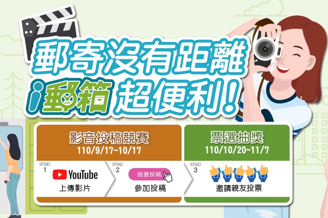 「郵寄沒有距離  i郵箱超便利」 i郵箱影音競賽明起跑