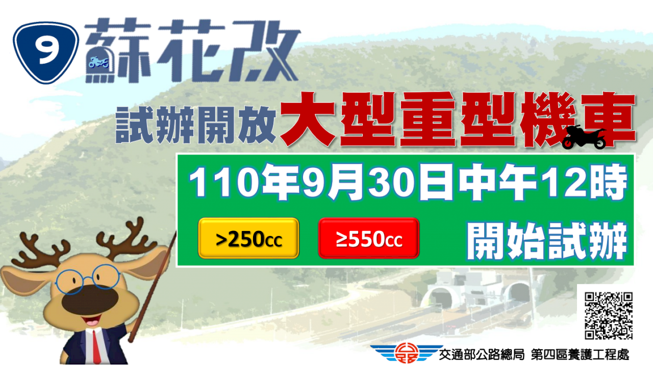 蘇花改開放大型重機通行 9/30午起試行半年