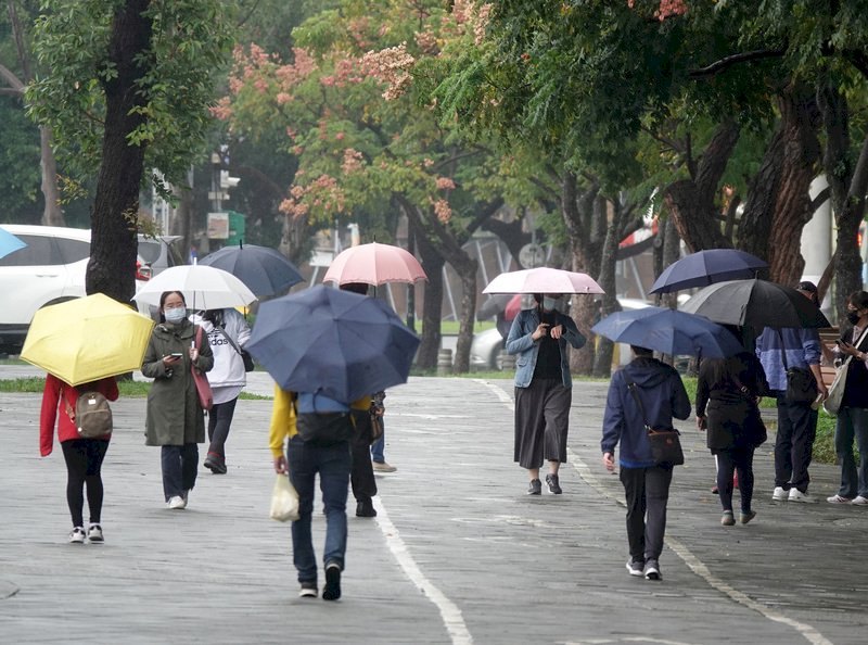東北風環境迎風面局部雨 其他地區多雲到晴