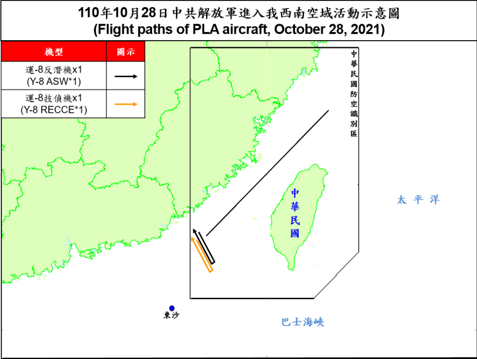 2架共機擾台西南ADIZ 空軍兵力應對