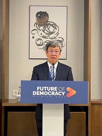 陳建仁立陶宛演說 談台灣民主經驗籲合作捍衛理念