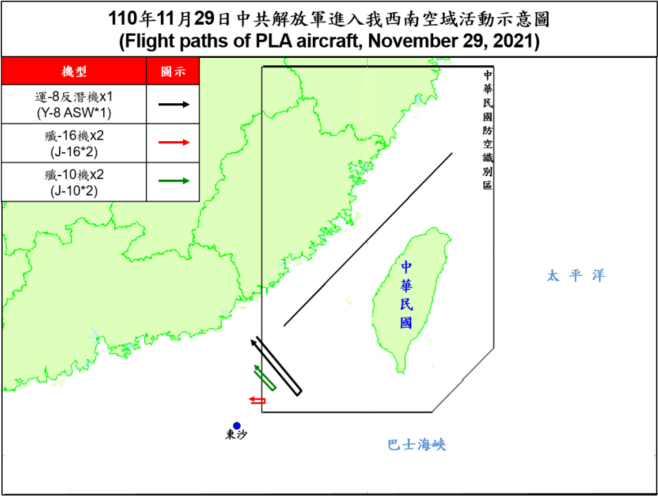 5架共機擾台  空軍廣播驅離防空飛彈追監