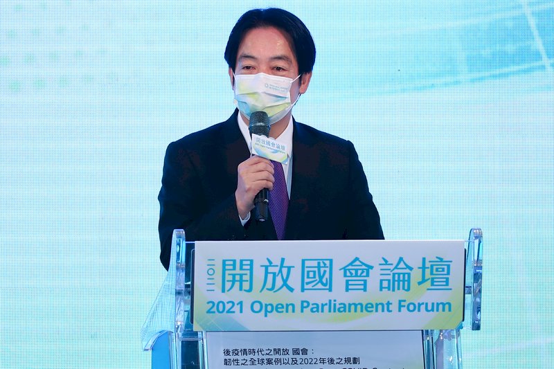 出席開放國會論壇 賴清德：盼與國際建立更具韌性夥伴關係 共抗極權