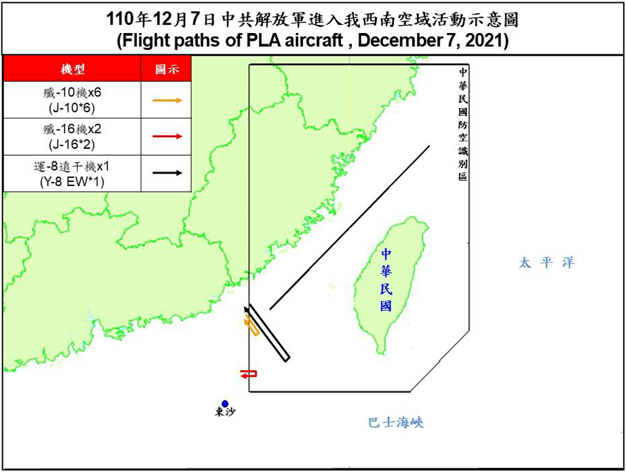 9架共機擾台 空軍廣播驅離