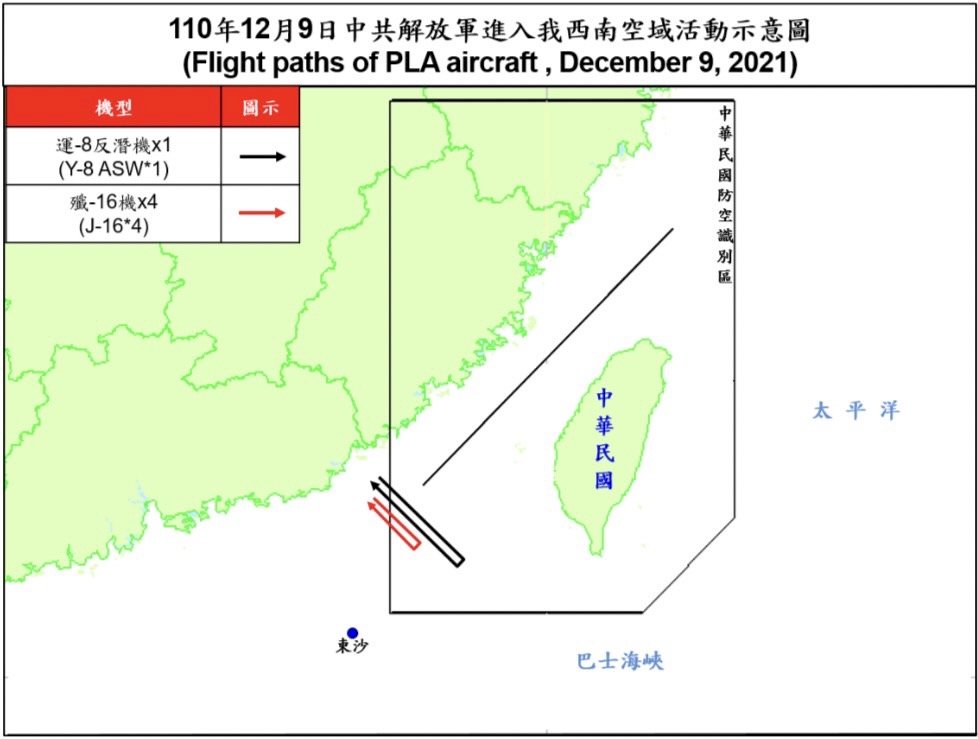 5架共機擾台ADIZ  空軍兵力應對